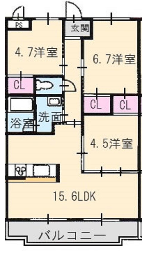 ガーデンハイツ永野X間取り図