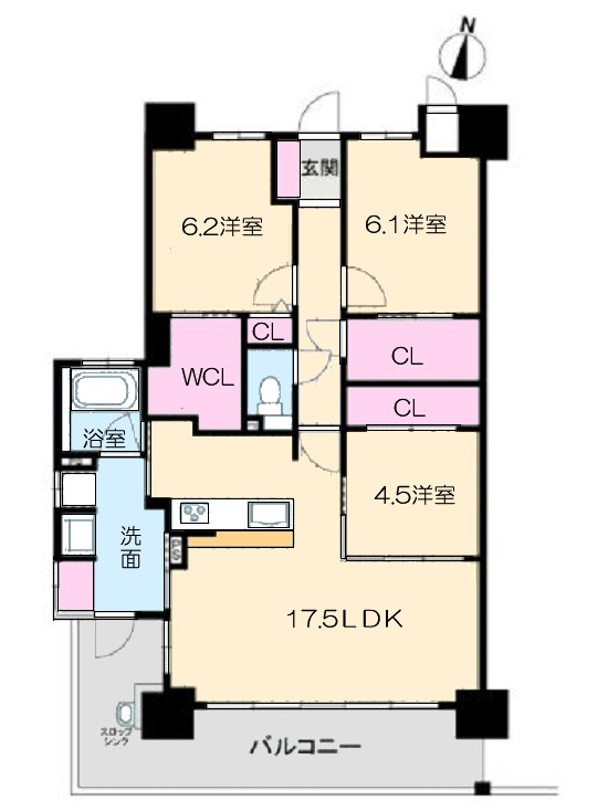 アルファスマート鏡川橋間取り図