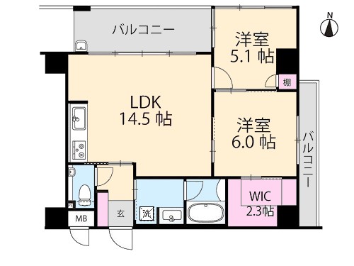 ビ・ウェル帯屋町間取り