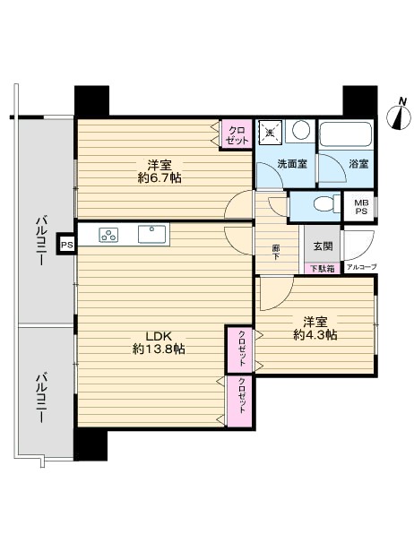 ダイアパレス追手前間取り図