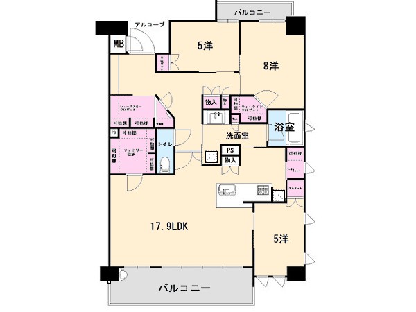 クレアホームズ高知ザステーションフロント間取り図