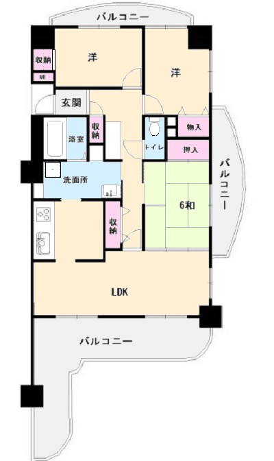 サーパス北本町間取り図