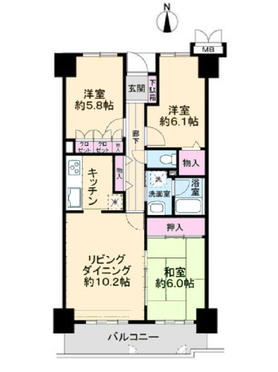 サーパス北本町第2間取り図