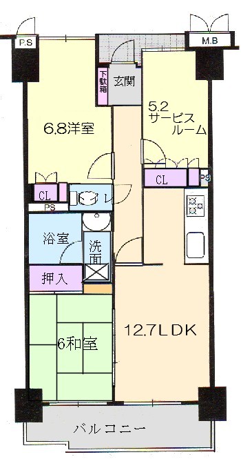 サーパス大津間取り図