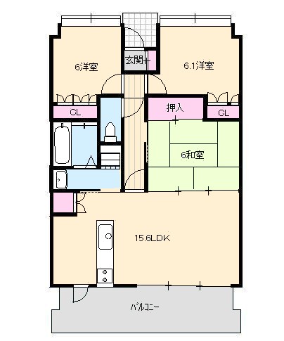 サーパス新田間取り図