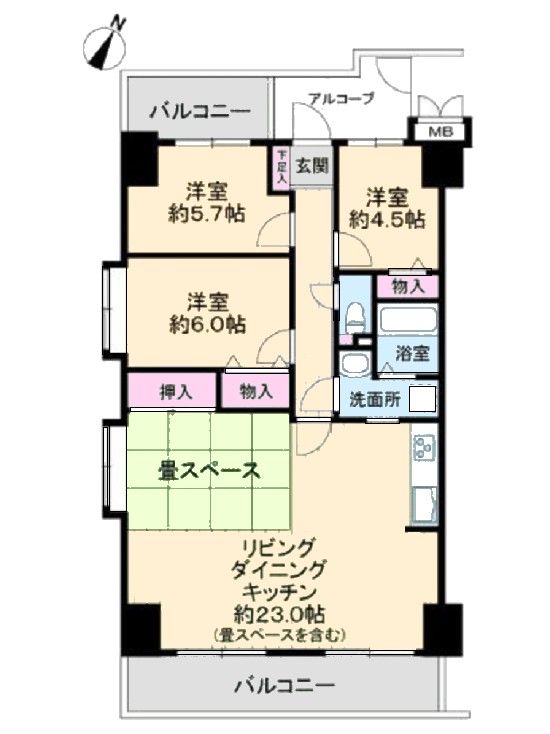 サーパスシティ高知U間取り図