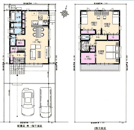 介良乙B号地間取り図