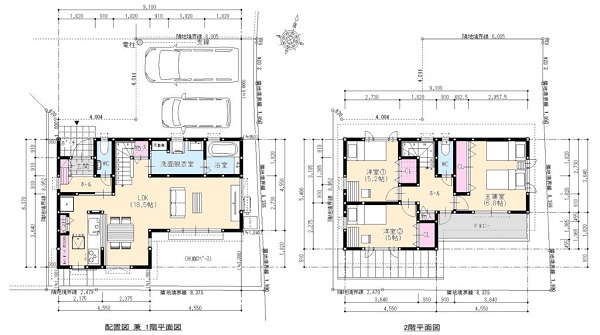塩田町新築住宅34.97坪間取り図