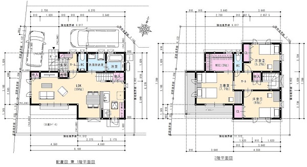塩田町新築住宅34.97坪間取り図