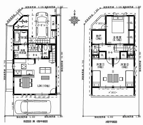 相模町新築住宅間取り図