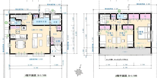 塩田町新築住宅34.97坪間取り図